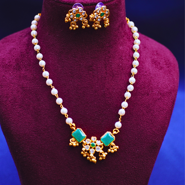 Tanmani Necklace Green and Ruby Red FS267N