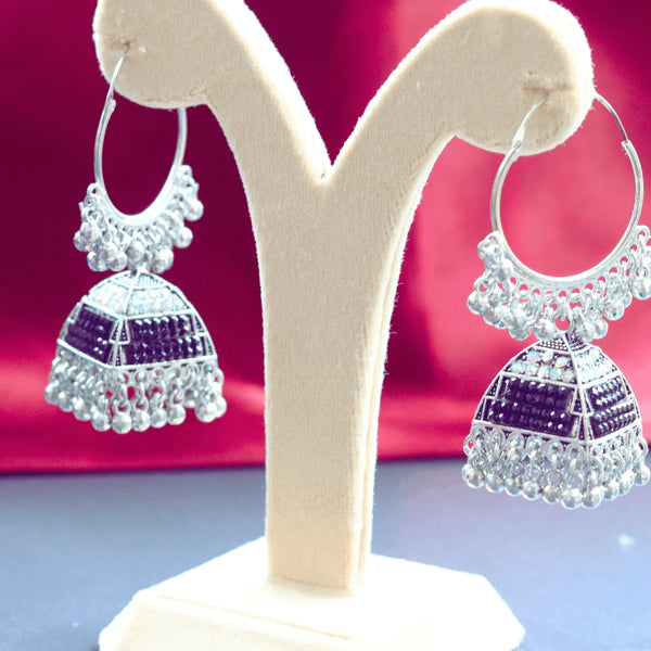 Black & Silver Bali earrings FS308E - freakysera