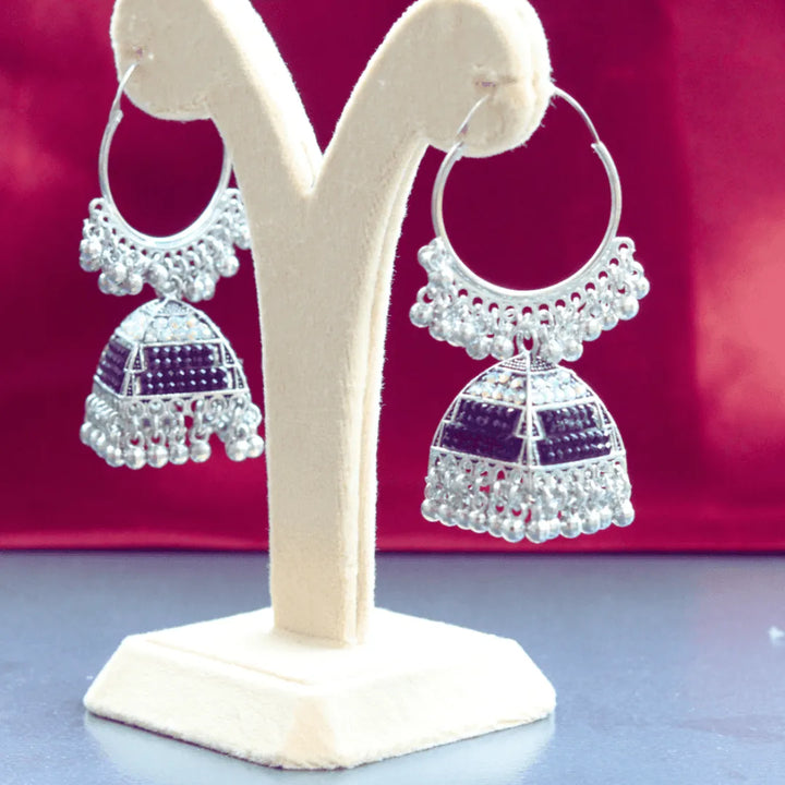Black & Silver Bali earrings FS308E - freakysera