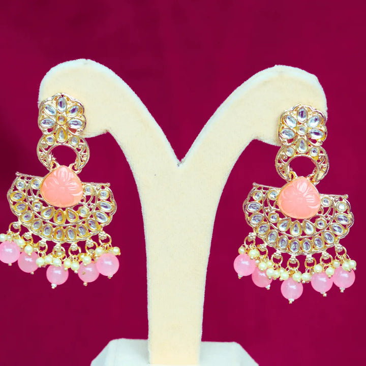 Chandbali earrings pink, blue, violet, black, peach FS328E - freakysera