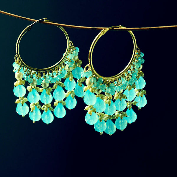 Chandbali in Violet,Blue ,Red and Pink color FS185E - freakysera