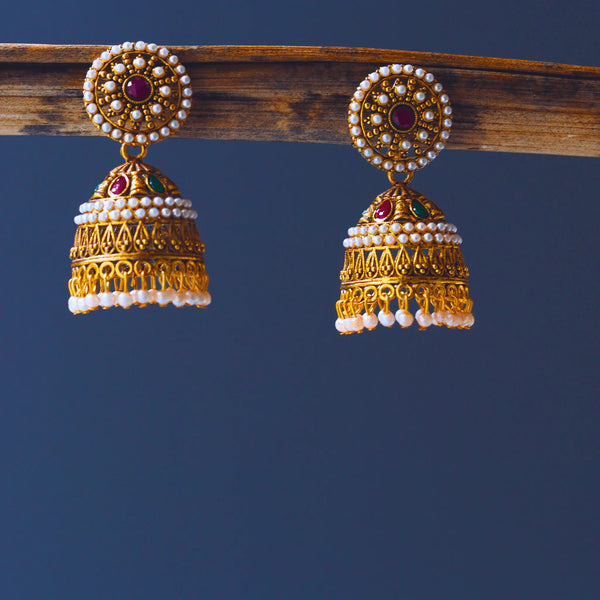 Designer Antique Jhumkas FS193E - freakysera