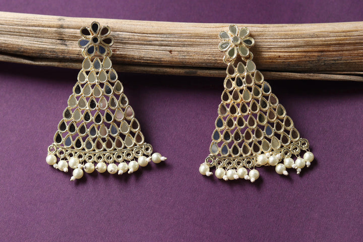 Drop earrings with mirror work FS187EDP - freakysera