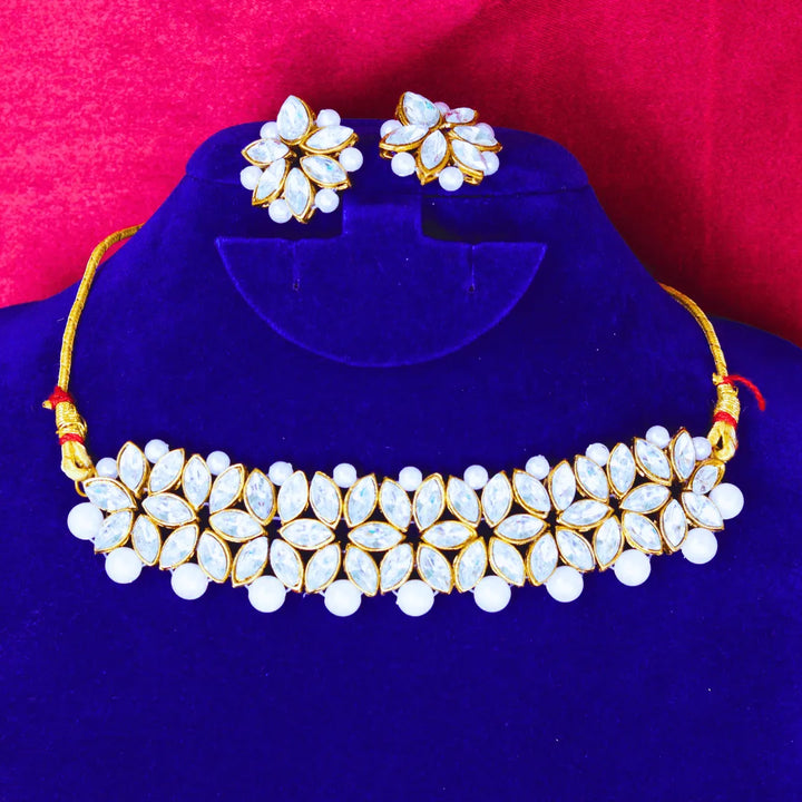 Flower Shaped Choker Necklace FS228N - freakysera