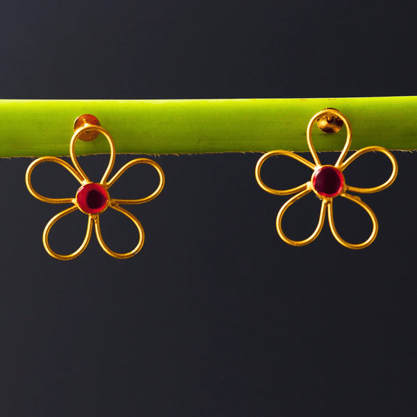 Flower Shaped Studs Earrings FS197E - freakysera