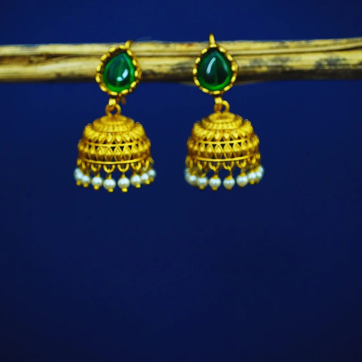 Jimikki Kammal with Green or Red Stone Stud FS348E - freakysera