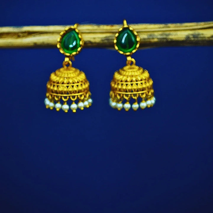 Jimikki Kammal with Green or Red Stone Stud FS348E - freakysera