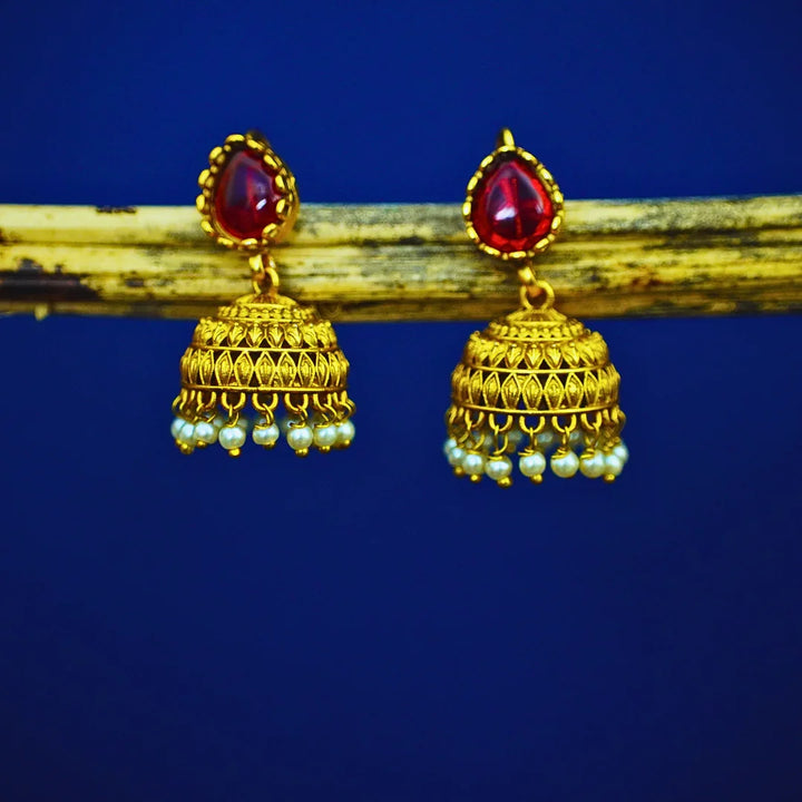 Jimikki Kammal with Green or Red Stone Stud FS348E - freakysera