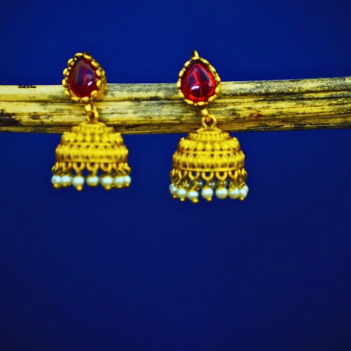 Jimikki Kammal with Green or Red Stone Stud FS348E - freakysera