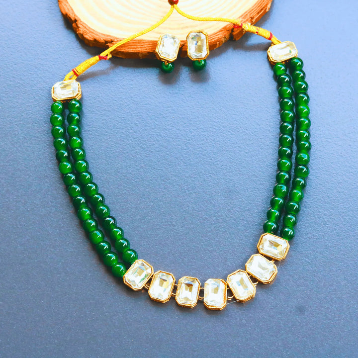 Kundan and Pearl Necklace FS213N - freakysera