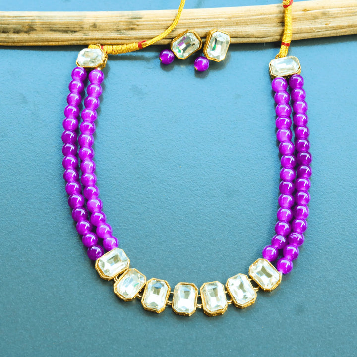 Kundan and Pearl Necklace FS213N - freakysera