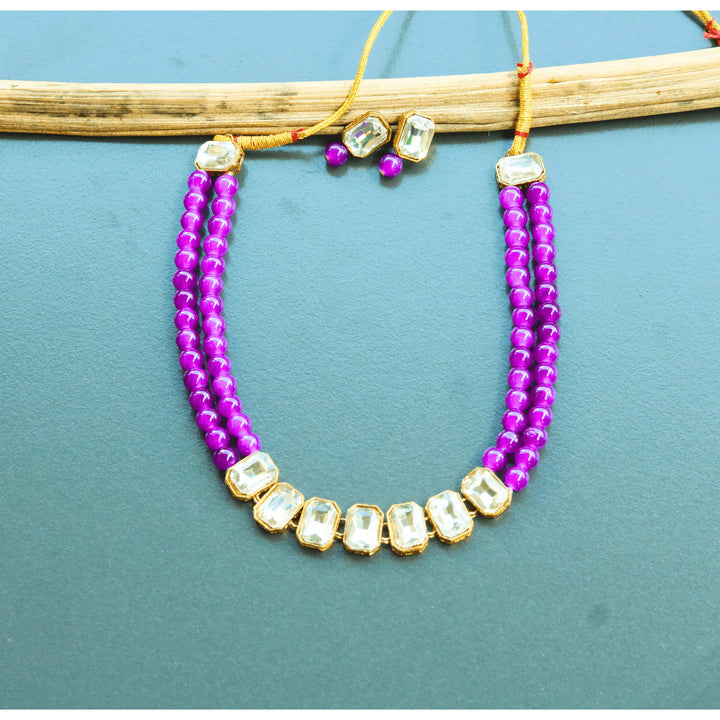 Kundan and Pearl Necklace FS213N - freakysera