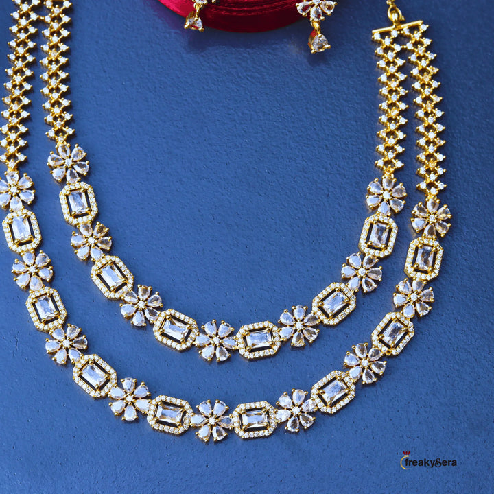 Layered AD Necklace with Earrings Style FS100 - freakysera