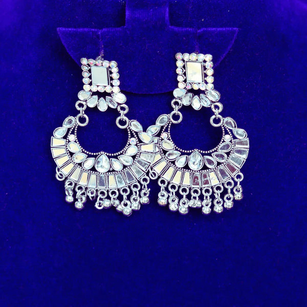 Oxidised chandbali earrings small FS325E - freakysera