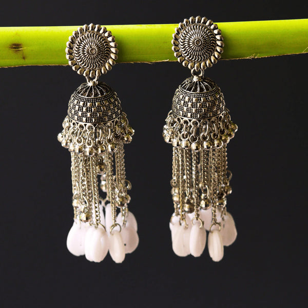 Oxidized Long Dangler Jhumkas FS207E - freakysera