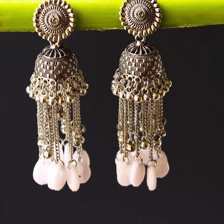 Oxidized Long Dangler Jhumkas FS207E - freakysera