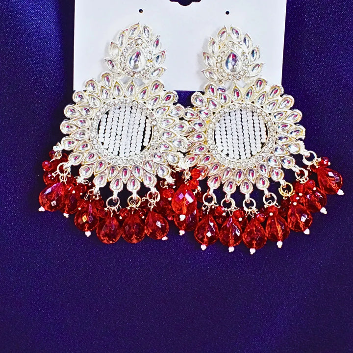 Pink,Red ,Multi-color Chandbali Earrings FS331E - freakysera