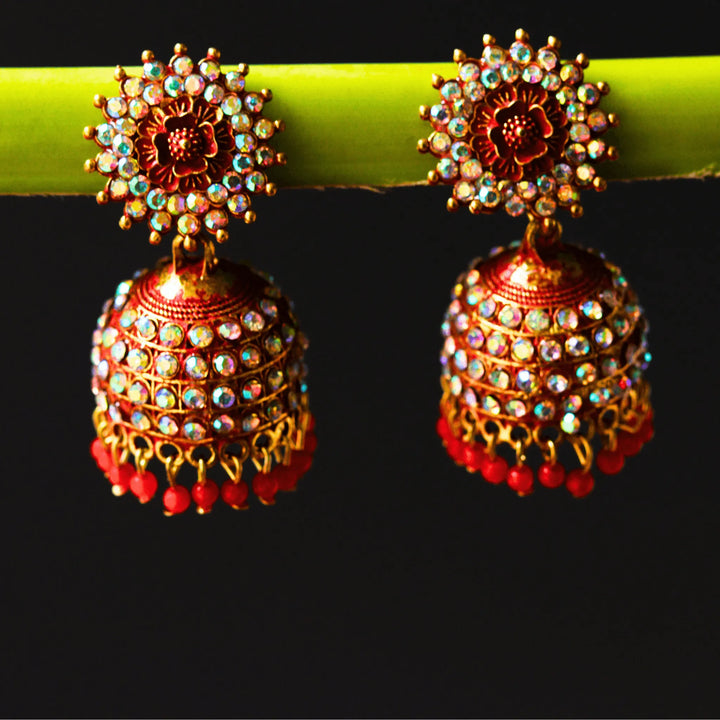 Red Jhumka Style FS205ER - freakysera