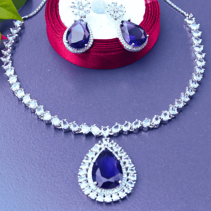 Simple AD necklace with Blue Pendant Style FS105B - freakysera