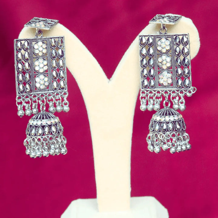 Square Oxidised jhumka FS319E - freakysera