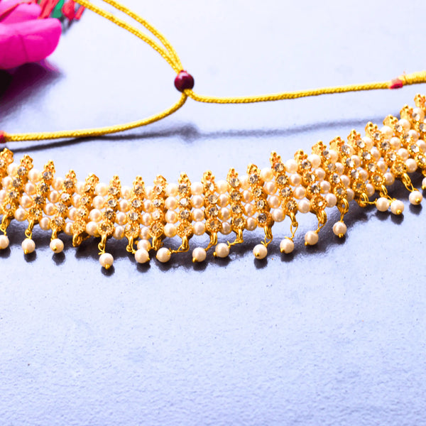Stylish Pearl Choker - White pearl Style FS106W - freakysera