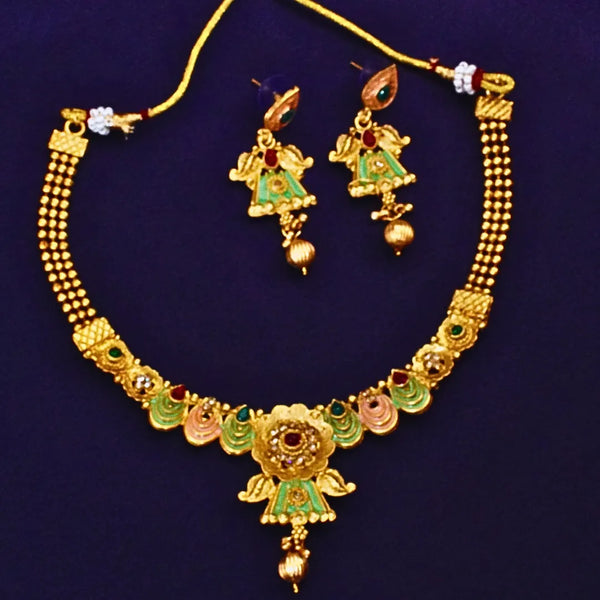 Traditional Gold Platted Necklace FS237N - freakysera