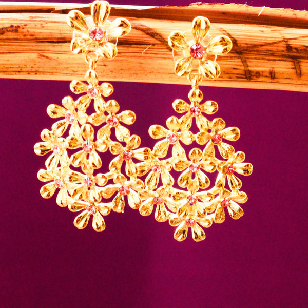Trendy Golden Drops Earrings FS163 - freakysera