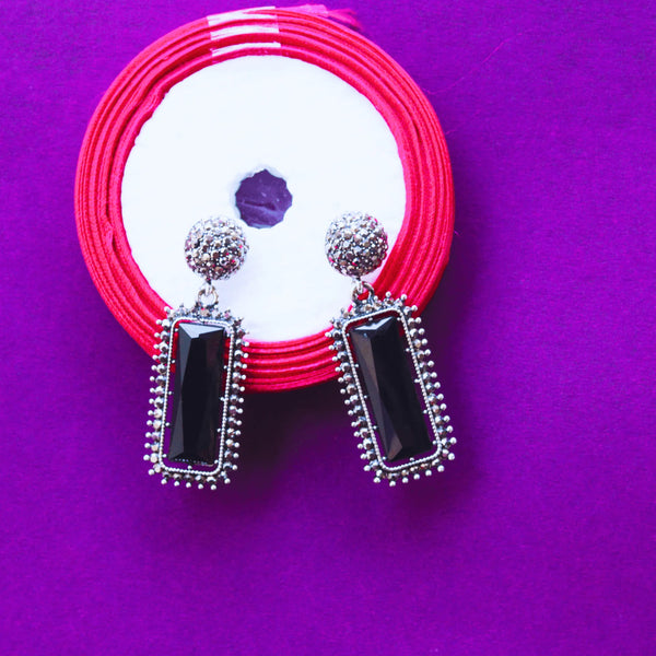 Western Drops Earrings With Black Stones FS155 - freakysera