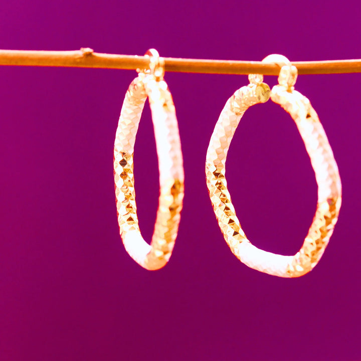 Western Earrings Stylish Hoops Golden Color Style FS159 - freakysera