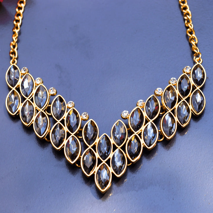 Western Style Necklace With Black Stones FS122 - freakysera