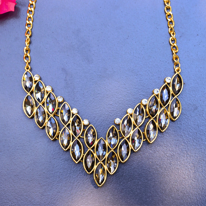 Western Style Necklace With Black Stones FS122 - freakysera